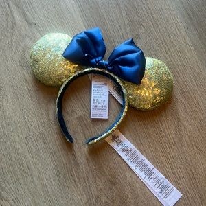 Disney Parks Gold Sequin 50th Anniversary Minnie Ears
